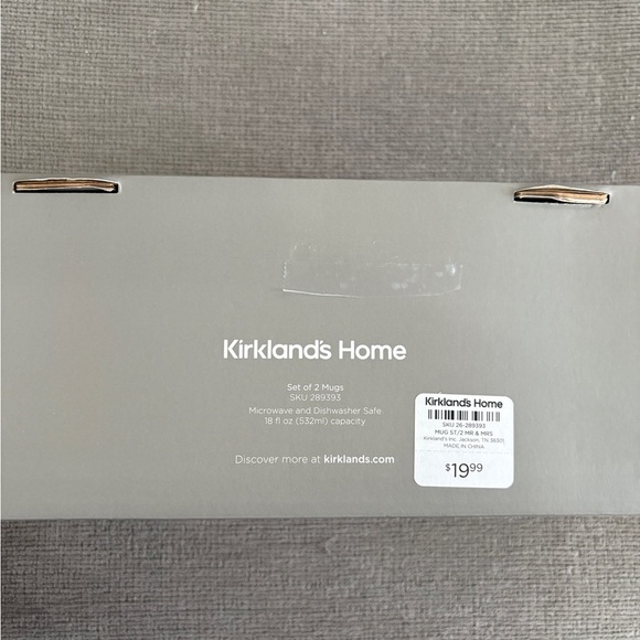 Kirkland’s Home Mr. And Mrs. Mug Set White Wedding/Newlywed Gift - Picture 3 of 5